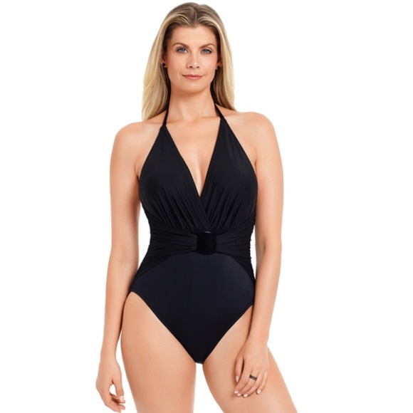 Magicsuit Solid Black Angelina One Piece Swimsuit Size 14 NWT - Picture 16 of 16